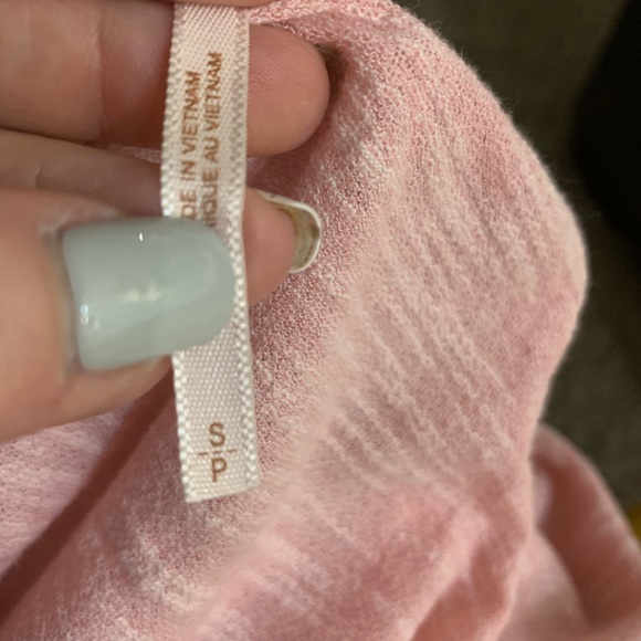 Free People Pink Puffy Shoulder Top Small - Picture 6 of 7